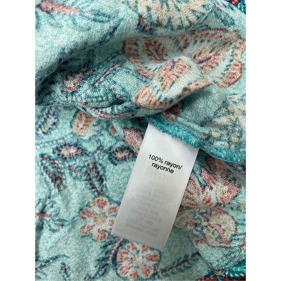 NWT Maurices Wrap Tie Peplum Floral Short Sleeve Blouse Size Medium - Picture 7 of 9